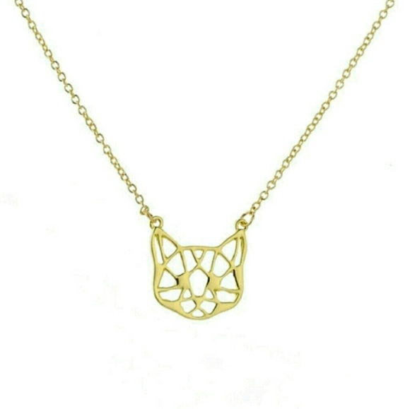 ONE LEFT!! • 3 for $15 • Cat Geometric Necklace • - Picture 3 of 3